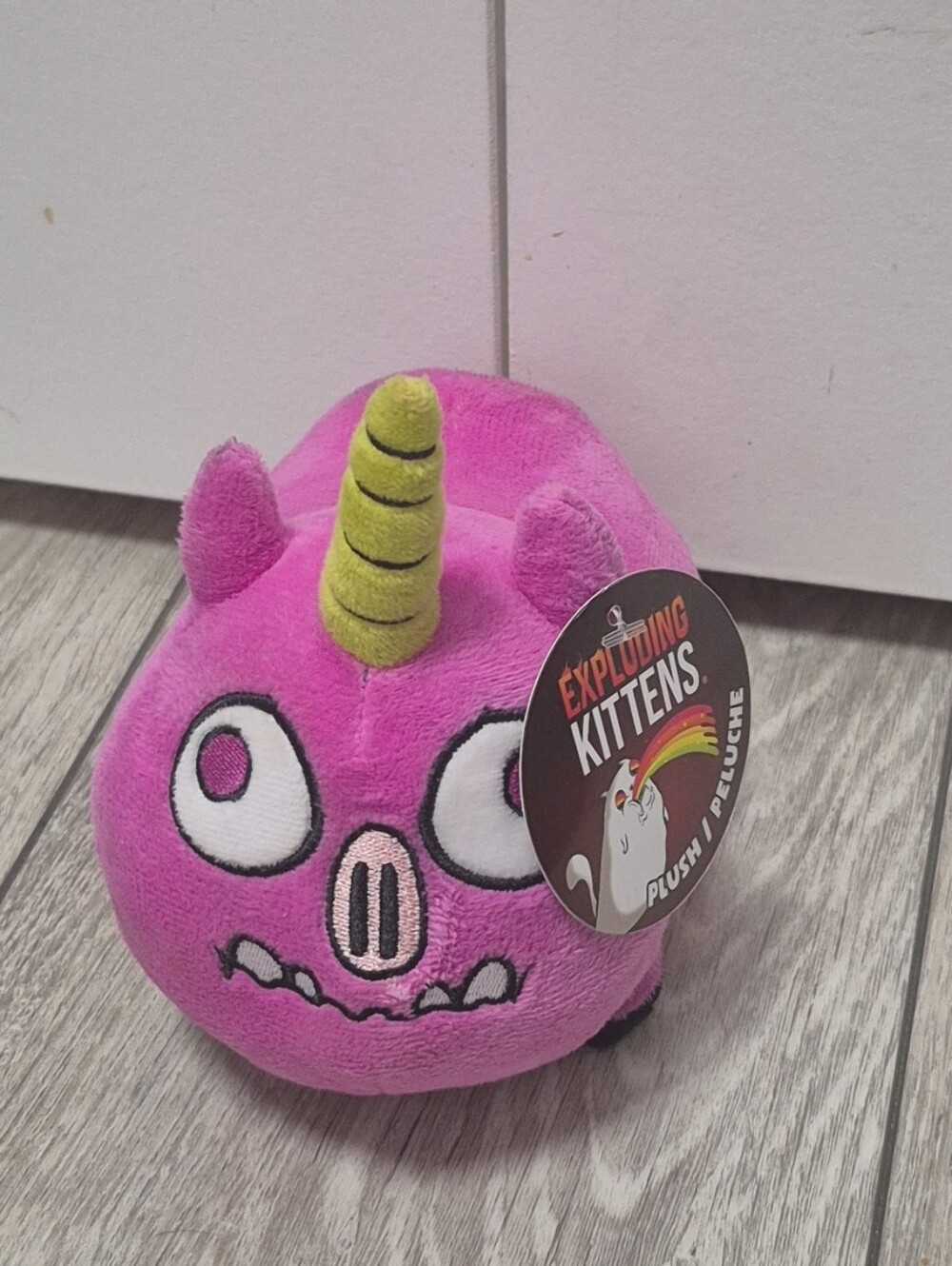 Exploding Kittens 6" Pig-A-Corn plush toy. Licensed Plush